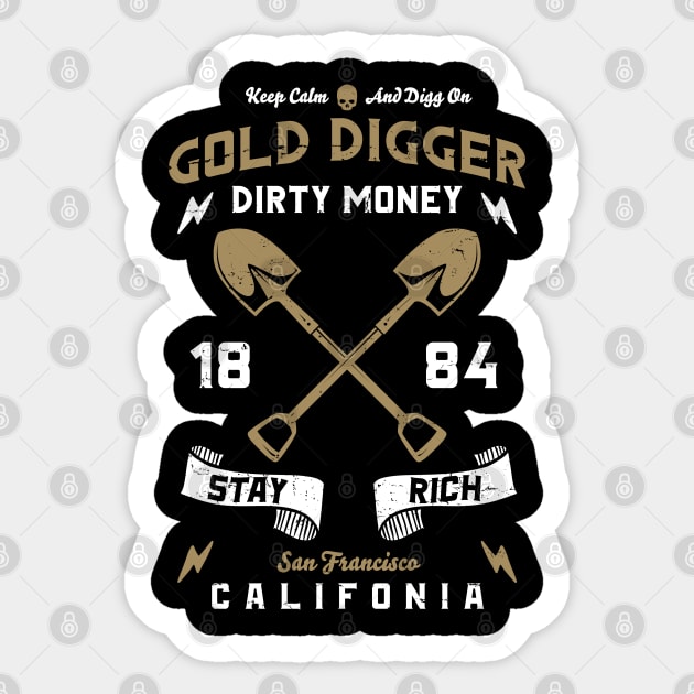 Gold Digger San Francisco Sticker by JakeRhodes